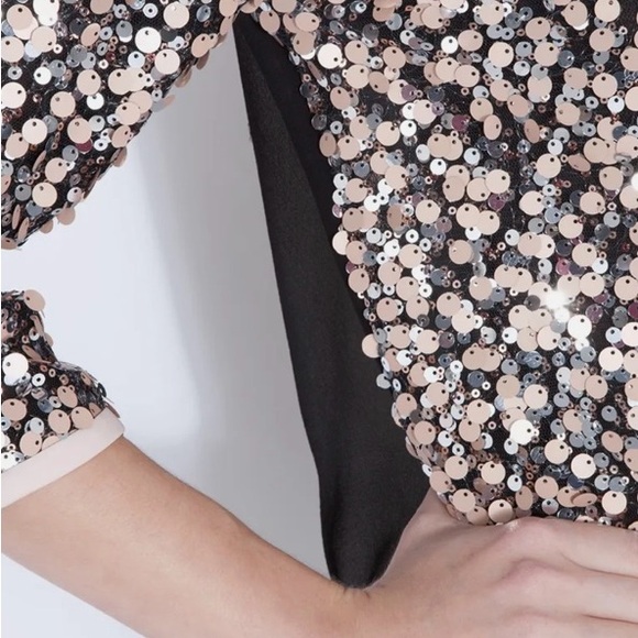 DVF Sequins blouse long sleeve rose gold - Picture 4 of 8